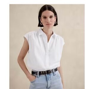 Banana republic Oversized Poplin shirt white NWT S